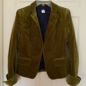 J.Crew green velvet blazer